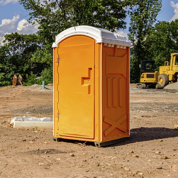 can i customize the exterior of the porta potties with my event logo or branding in Burnt Cabins